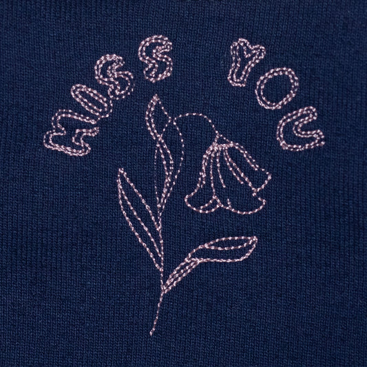 Frankie Frog + Miss You Navy Sweatshirt