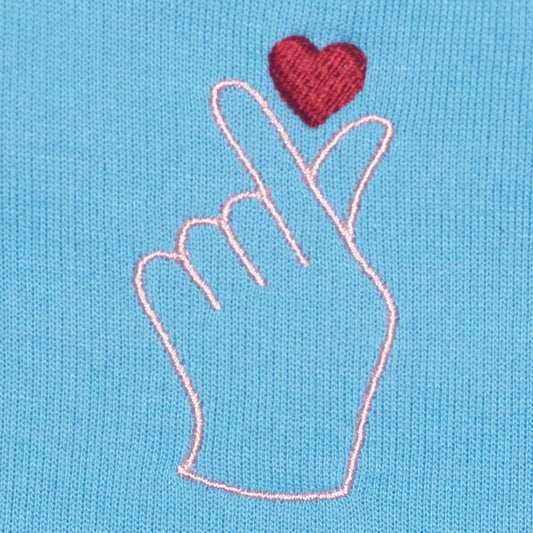 Frankie Frog + K Heart Sky Blue Sweatshirt