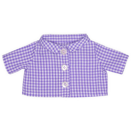 Gingham Lavender Pyjama Shirt