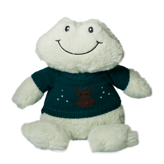 Happy Frog with Deer Sweater