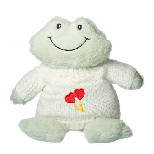 Happy Frog with Double Heart Sweater