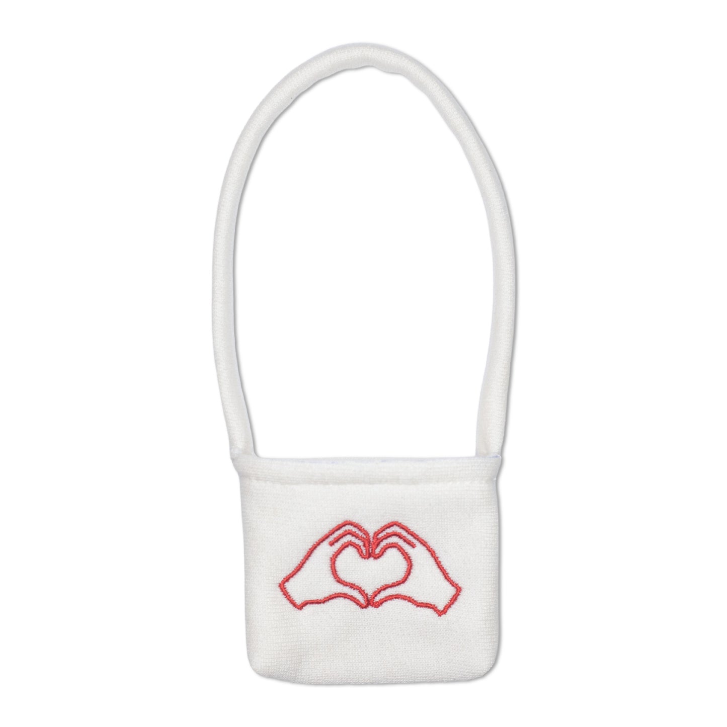 Heart Hands Shoulder Bag, Ecru