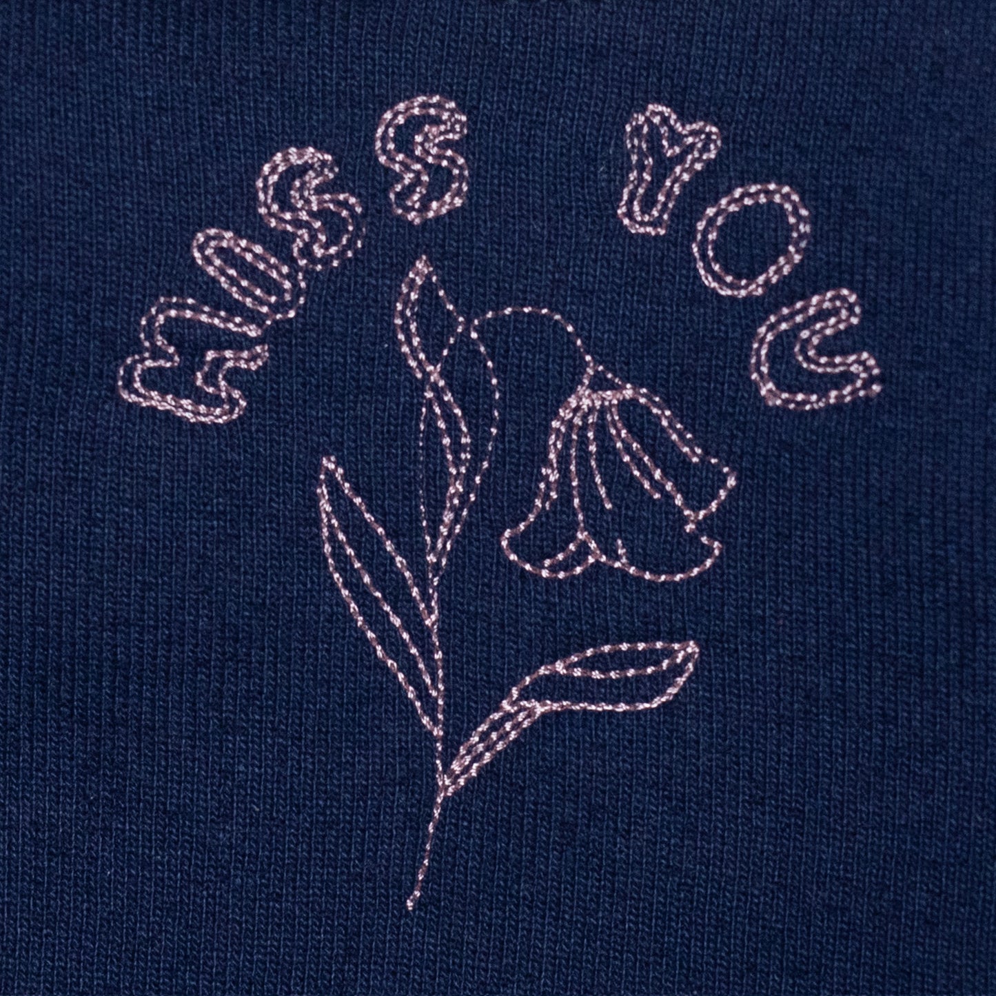 Frankie Frog + Miss You Navy Sweatshirt